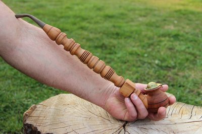 Довга люлька для паління тютюну, люлька дерев'яна для куріння 1708161278 фото