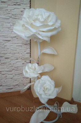 Торшер із ізолону "Троянда" білий 1833053529 фото