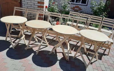 Круглий дерев'яний стіл, для кафе 1696074450 фото