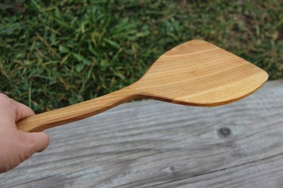 Довга дерев'яна лопатка, лопатка з дерева для антипригарних поверхонь, натуральна лопатка кухонна 1707253746 фото
