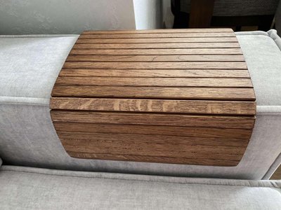 Дерев'яна накладка, столик, килимок на підлокітник дивана. Дерев'яний килимок на столик.Колір Россі" 1339213703 фото