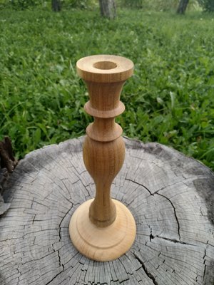 Дерев'яний підсвічник, підсвічник ручної роботи з натурального дерева 1774467324 фото