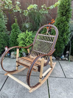 Кресло-качалка "Ротанг" коричневая №1 1833052902 фото