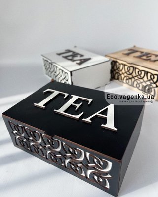 Органайзер для зберігання пакетиків чаю (Чорний) 1889478428 фото