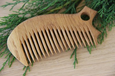 Натуральний гребінь кишеньковий, дерев'яний гребінець ручної роботи 1892244911 фото