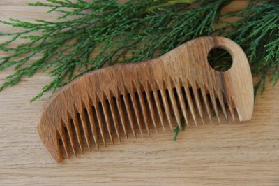 Натуральний гребінь кишеньковий, дерев'яний гребінець ручної роботи 1892245741 фото
