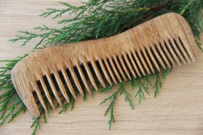 Натуральний гребінь для волосся, дерев'яний гребінець ручної роботи, 19 см 1892247104 фото
