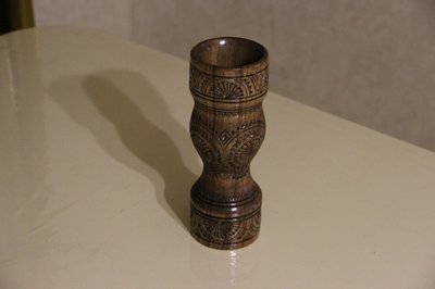 Дерев'яна ваза різьблена, ваза дерев'яна для декору, ваза декоративна, ваза з дерева 2043306391 фото