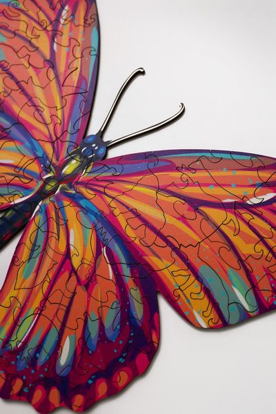 Дерев'яний пазл Moku Modern Butterfly S (24 x 15,5 см, 47 деталей) Butterfly S фото