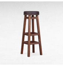 Високий барний табурет з м'яким сидінням Дерев'яний стілець для барної стійки для кухні, бару ПАБу коричневий 840
