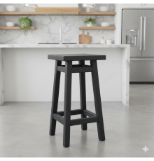 Кухонний дерев'яний табурет для кухні Стілець із натурального дерева Табурета кухонна маленька Мілан Сірий