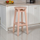 Високий барний стілець КОМФОРТ з дерева для барів, пабів, кафе, кухні Табурет круглий дерев'яний без спинки h75см Бежевий