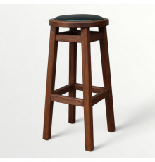 Стілець барний Комфорт М з м'яким сидінням Табурет круглий дерев'яний h75см