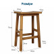 Дерев’яний барний табурет з натурального дерева в сучасному стиліі Стілець широкий ПАБ Хвиля Нова h70