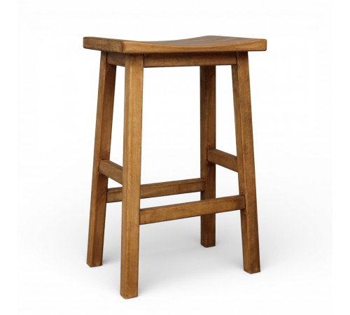 Дерев’яний барний табурет з натурального дерева в сучасному стиліі Стілець широкий ПАБ Хвиля Нова h70