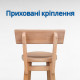 Високий дерев'яний стілець зі спинкою Білий барний табурет з натурального дерева для кухні, кафе Дублін 750
