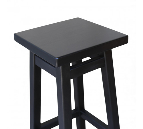 Кухонний дерев'яний табурет для кухні Стілець із натурального дерева Табурета кухонна маленька Мілан Чорний