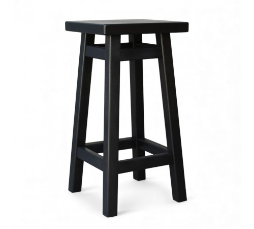 Кухонний дерев'яний табурет для кухні Стілець із натурального дерева Табурета кухонна маленька Мілан Чорний