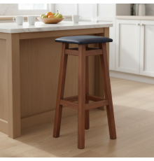 Високий дерев'яний табурет з м'яким сидінням для барної стійки Мілан М32 Напівбарний стілець для кухні, бару, кафе 750