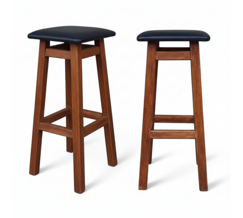 Високий дерев'яний табурет з м'яким сидінням для барної стійки Мілан М32 Напівбарний стілець для кухні, бару, кафе 750