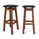 Високий дерев'яний табурет з м'яким сидінням для барної стійки Мілан М32 Напівбарний стілець для кухні, бару, кафе 750