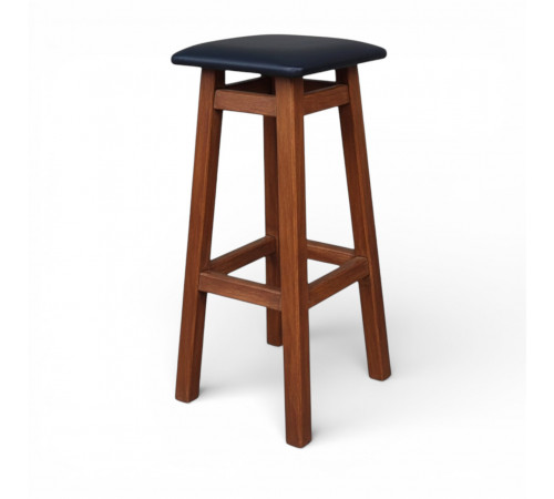 Високий дерев'яний табурет з м'яким сидінням для барної стійки Мілан М32 Напівбарний стілець для кухні, бару, кафе 750