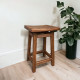 Дерев'яний напівбарний табурет ХВИЛЯ Стілець з дерева Табуретка для пабу, кафе, бару, кухні Висота 58см
