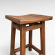 Дерев'яний напівбарний табурет ХВИЛЯ Стілець з дерева Табуретка для пабу, кафе, бару, кухні Висота 58см