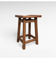 Дерев'яний напівбарний табурет ХВИЛЯ Стілець з дерева Табуретка для пабу, кафе, бару, кухні Висота 58см