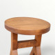 Табурет дерев'яний для кухні, кафе Табуретка з круглим сидінням Дизайнерський стілець з натурального дерева