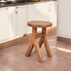 Табурет дерев'яний для кухні, кафе Табуретка з круглим сидінням Дизайнерський стілець з натурального дерева