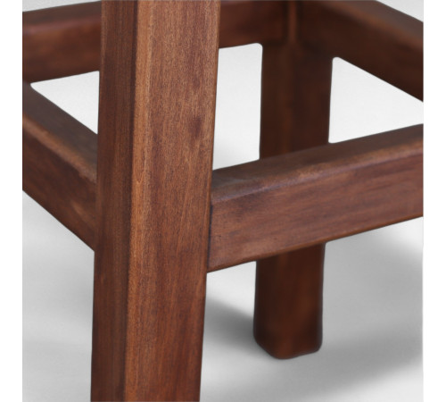 Табурет з м'яким круглим сидінням Дерев'яний стілець з м'якою сидушкою для кухні, бару ПАБу коричневий 620