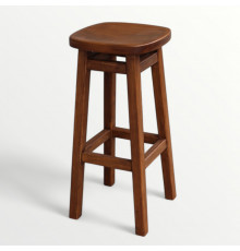 Дерев'яний барний стілець h75см Осака Табурет квадратний високий з натурального дерева