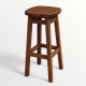 Дерев'яний барний стілець h75см Осака Табурет квадратний високий з натурального дерева