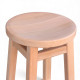 Напівбарний дерев'яний табурет для кухні КОМФОРТ Круглий стілець без спинки з дерева для кафе, бара Висота 50см