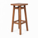 Високий дерев'яний табурет з квадратним сидінням для барної стійки Напівбарний стілець для кухні, бару, кафе Мілан