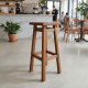 Високий дерев'яний табурет з квадратним сидінням для барної стійки Напівбарний стілець для кухні, бару, кафе Мілан