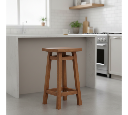 Кухонний дерев'яний табурет для кухні Стілець із натурального дерева Табуретка кухонна маленька Мілан