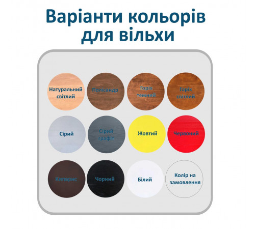 Дерев'яний кухонний табурет Осака Квадратний стілець без спинки з натурального дерева Висота 50см