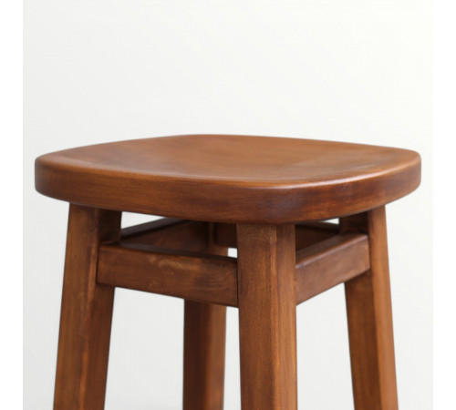 Дерев'яний кухонний табурет Осака Квадратний стілець без спинки з натурального дерева Висота 50см