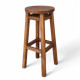 Високий барний стілець КОМФОРТ з дерева для барів, пабів, кафе, кухні Табурет круглий дерев'яний без спинки h75см
