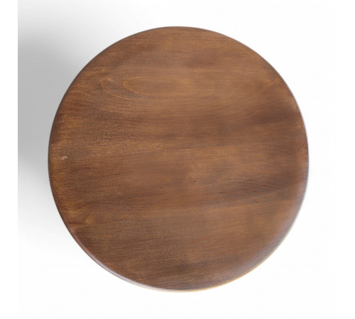 Високий барний стілець КОМФОРТ з дерева для барів, пабів, кафе, кухні Табурет круглий дерев'яний без спинки h75см