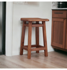 Дерев'яний барний стілець без спинки Табурет з натурального дерева для кухні ЛАУНДЖ Табуретка кухонна