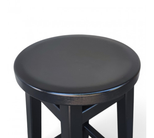 Напівбарний дерев'яний табурет для кухні КОМФОРТ Круглий стілець без спинки з дерева для кафе, бара Висота 50см