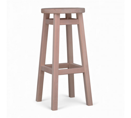 Високий барний стілець з дерева для барів, пабів, кафе, кухні Табурет круглий дерев'яний ПАБ Стандарт h75