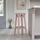 Високий барний стілець з дерева для барів, пабів, кафе, кухні Табурет круглий дерев'яний ПАБ Стандарт h75