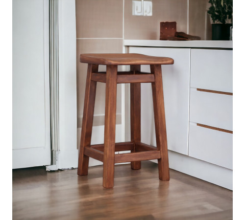 Дерев'яний барний стілець без спинки Табурет з натурального дерева для кухні ЛАУНДЖ Табуретка кухонна