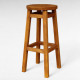Барний табурет стілець високий круглий ПАБ КОМФОРТ з дерева ВІЛЬХА для кафе кухні пабу 75 см