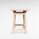 Дерев'яний напівбарний табурет ХВИЛЯ Стілець з дерева Табуретка для пабу, кафе, бару, кухні Висота 58см Бежевий