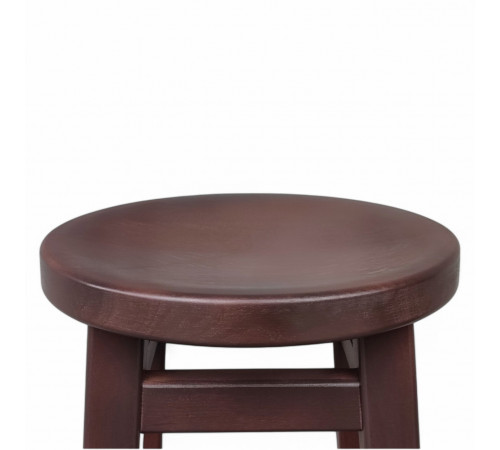 Напівбарний дерев'яний табурет для кухні КОМФОРТ Круглий стілець без спинки з дерева для кафе, бара Висота 50см Кипарис